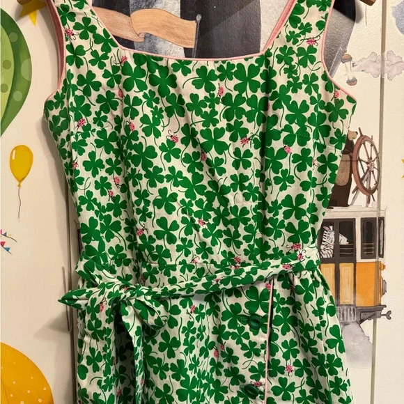 Vintage shamrocks and ladybugs dress Serbin by Muriel Ryan small - Picture 12 of 15